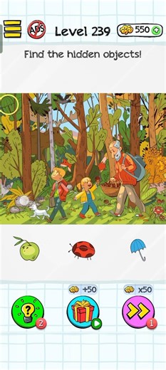 Braindom: Brain Games Test Level 239 Find the hidden objects!