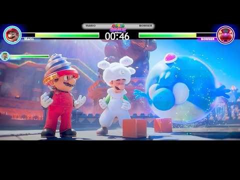 The Super Mario Galaxy Movie - Mario & Luigi Vs Bowser Final Battle with healthbars