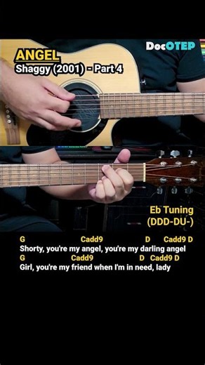 Angel - Shaggy (2001) Easy Guitar Chords Tutorial with Lyrics Part 4 SHORTS REELS