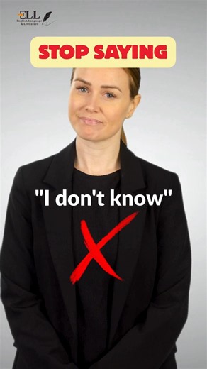 5 Better Ways to Say "I Don't Know" 🤯 #learnenglish #spokenenglish #shorts