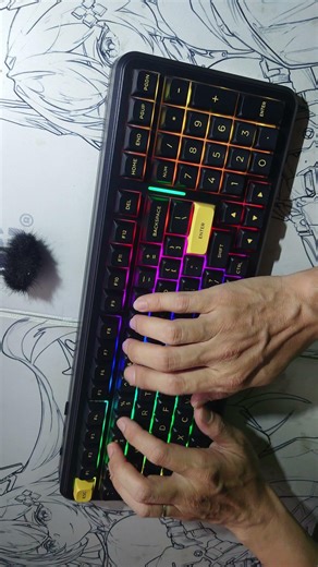 Bàn Phím Cơ Fullsize 99 - Mchose K99 V3 - Update vi xử lý - Con lăn Volume - Gold Black - Sw Kailh
