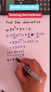 33K views · 1.6K reactions | Basic Calculus: Finding the Derivatives Examples #math #g11 #calculus | Prof Math Wizard | Facebook