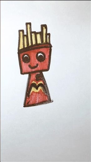 Drawing French Fries 🍟 Sprunki #drawing #art #frenchfries #sprunki #incredibox #food