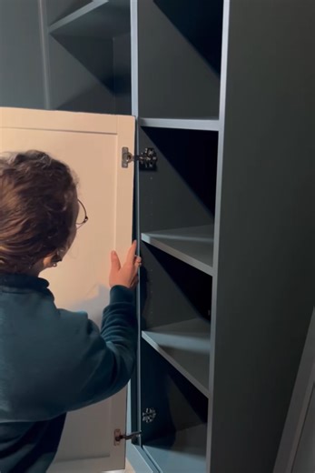 Built-in bookshelves made from IKEA Billy bookcases