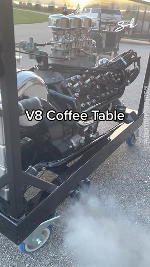 Unique V8 Engine Coffee Table for Car Enthusiasts