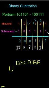 ✅ Binary Subtraction Solved & Verified! 101101 – 100111 #digitallogic #binarysubtraction #DLD #maths