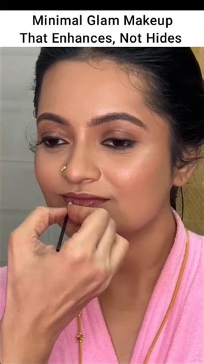 Minimal glam| by vibah_artistry #shorts #makeuptutorial #minimalmakeup #southindian #bridal #bride