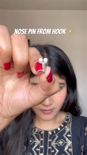 Nose Pin From Hook✨#viralvideo #viralshorts #trending #trendingshorts #diy #nosepin #hack #jewellery