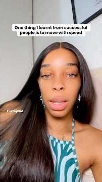 Successful people move fast. Do you move with a sense of urgency in your life?