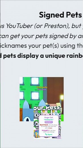 Partners can sign pets for you in Pet Simulator X