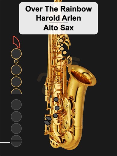 Learn to play Over The Rainbow Harold Arlen with Saxotools! #saxophone #saxplained #learnsaxophone #tonestro