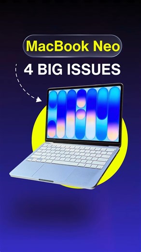 Macbook Neo 4 BIG Issues 🤯 #macbookneo #macbookairm5 #shorts #techdot