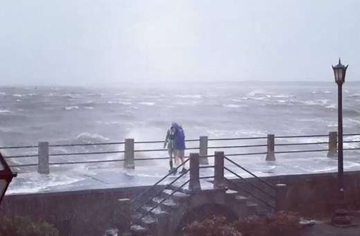 A quick look at some of the intense waves seen in Charleston, South Carolina. (Credit: @johndunnan/Instagram) | The Weather Channel