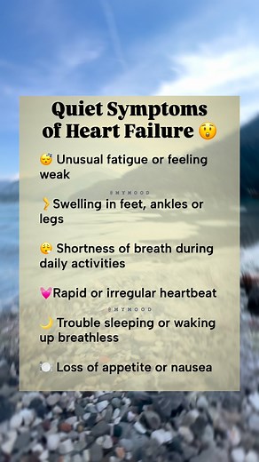 5.6K views · 13 reactions | Quiet Symptoms of Heart Failure  #hearthealth #heart #healthcare #health #FYI #fypageシ | M y M o O d | Facebook