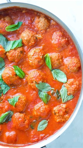 Joanne Gallagher on Instagram: " Easy Turkey Meatballs in Tomato Basil Sauce  These tender turkey meatballs do not last long in our kitchen. The moment one of us turns away, the other quickly steals a meatball, and before we know it, all that’s left is an empty pan  Recipe linked in our bio or you can Google “inspired taste turkey meatballs” #meatballs #groundturkey #dinnerideas #pasta"