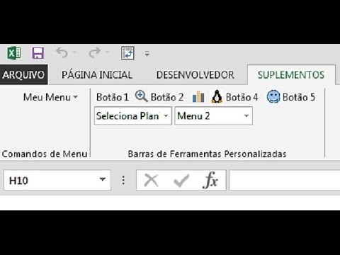 Barra de Menus Personalizada Excel VBA