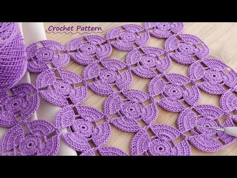 "Круги на воде" УЗОР без отрыва нити вязание крючком МК 🤍 How to Crochet EASY for Beginners Pattern