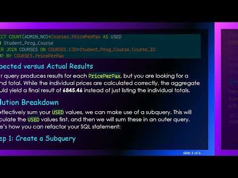 Enhance Your SQL Statement Using the SUM Function for Accurate Aggregations