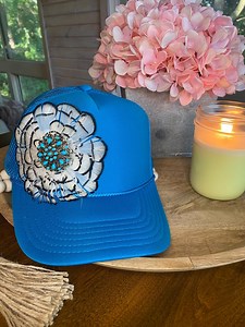 Custom Trucker Hat With Feathers and Embellishments - Etsy
