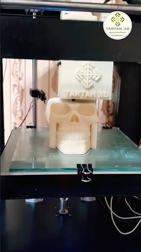 3D printing of a skull skeleton with support structures using polymer granules #3dprinting #shorts