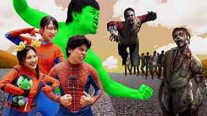 Team Hulk, Spider Family VS Zombie Battle - No Way Home - BigGreenTV | Hulk and Superheroes HD