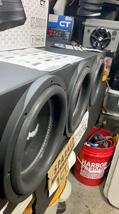 Brand new CT Sounds troppo 10 inch subs in a custom ported box on the CT 2000.1 very impressed #ctsounds #basshead #soundsystem #subwooferenclosure #HZ | Matt Murphy