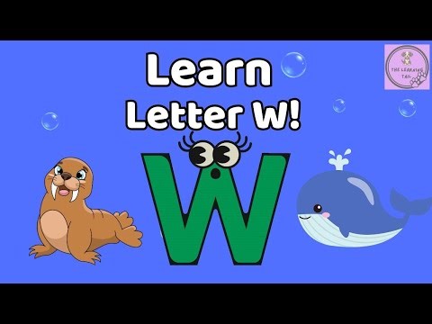 W letter Learn Letter Sounds, Alphabet, Writing, Great For ESL Kindergarten Pre K 1