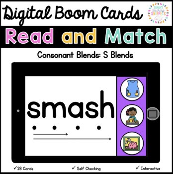 Decoding Consonant Blends: S Blends (Boom Cards)