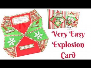 Christmas Cards | Very Easy Christmas Explosion Card | Video Tutorial