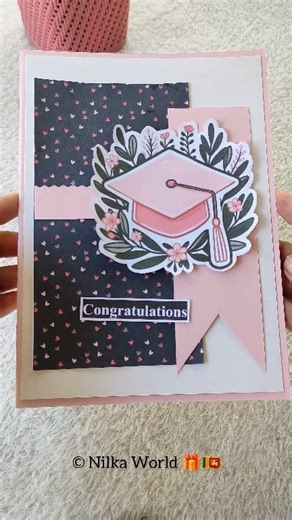 Simple Graduation Card 🧑‍🎓💐🎓 #graduationcard #handmadecards #nilkaworld | Nilka World
