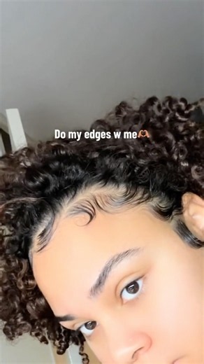EASY edges tutorial😍💓. #hair #hairstyle #babyhairs #3c4a