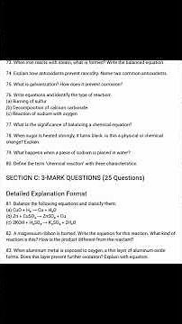 Chemical Reactions and Equations Class 10 | Types of Reactions, Balancing, Examples
