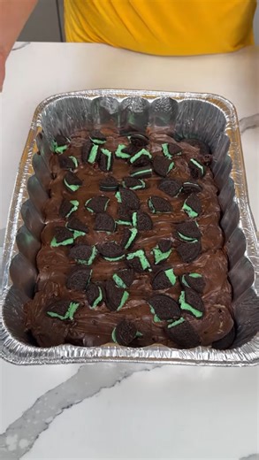 Mint Oreo brownies easy dessert recipe
