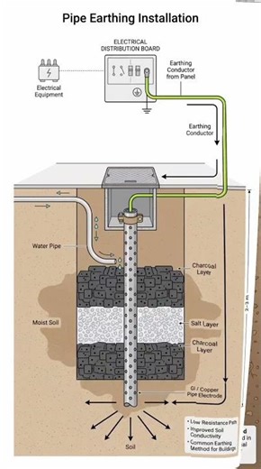 Pipe Earthing Installation l Pipe earthing l Types of earthing system #earthingsystem #earthing #yt