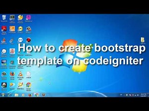 Codeigniter -- How to create bootstrap template on codeigniter
