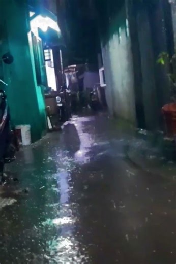 Quiet Night Rain Walk 🌧️ | Peaceful Neighborhood #shorts #ambientwalk #rainambience