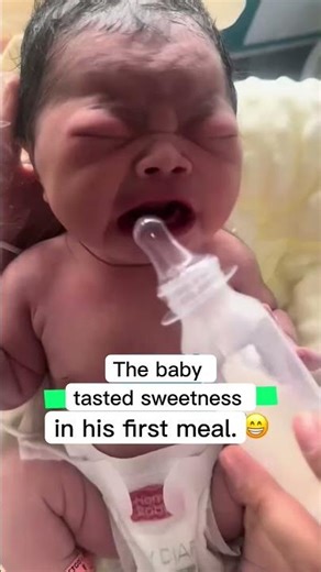 His First Taste of Sweetness! 👶