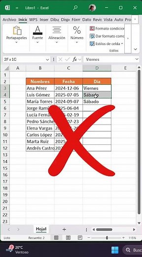 Convierte fechas en nombres de días en Excel fácil y rápido. #excel #exceltips #aprendeexcel