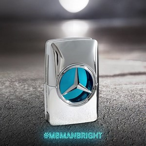 Introducing Mercedes-Benz Man Bright, a bold and powerful fragrance encased in a shimmery silver bottle. | Mercedes-Benz Parfums