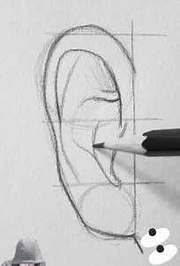 amazing 'ear' drawing tutorial.. ✏️🖌️✅💯✅💥✅ #tutorial #drawing #guide #art #save | GVArts