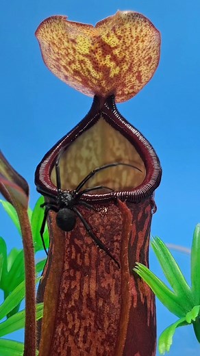 🫠🫠🫠 The real ones know what movie this is 🙃🙃🙃 Carnivorous plant nepenthes Gaya have a solid meal of a black widow spider! #carnivorousplant #tropicalplants #venusflytrap #flytrap #nepenthes #drosera #sundew #cephalotus #sarracenia #pitcherplant #plants #houseplants #tropical #exoticplants #rareplants #australianpitcherplant #garden #exotic #asianpitcherplant #stickyplant #flowers #greenhouse #grow #carnivore #hungryplants #greenthumb #nature #swamp #capensis #cephalotusfolicularis