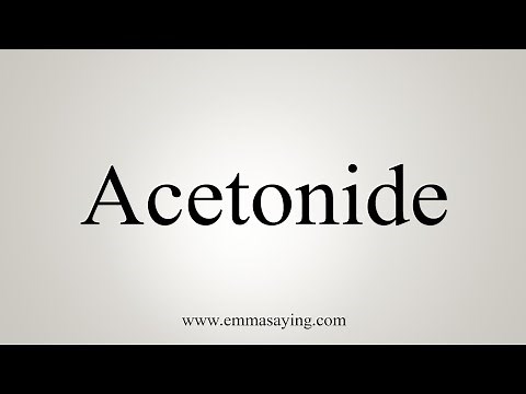 How To Say Acetonide