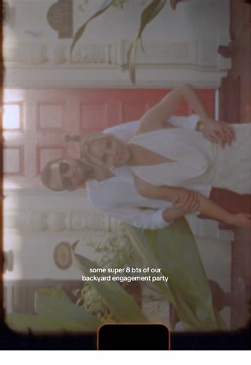 PSA!! everyone should get super 8 video & film of their wedding festivities. IT’S SO CUTE 🥹💌 #super8film #super8weddingvideographer #engagementpartyideas #backyardengagementparty #weddingvideoideas