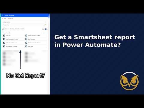 Get a Smartsheet Report in Power Automate