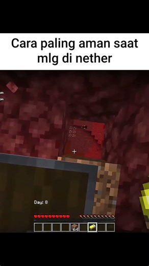 How to MLG in the Nether without Haybale😂 #minecraft