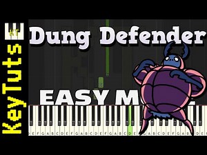Dung Defender [Hollow Knight] - Easy Mode [Piano Tutorial] (Synthesia)