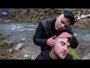 ASMR MASSAGE THERAPY IN NATURE ( +nature sounds ) ASMR HEAD MASSAGE * EAR MASSAGE * SCALP MASSAGE