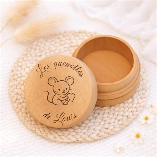 Personalized Wooden Baby Tooth Box – Engraved Name Baby Tooth Box – Original Baby Gift – First Tooth Keepsake - Etsy