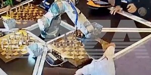 Horrifying moment chess robot breaks seven-year-old opponents fingers
