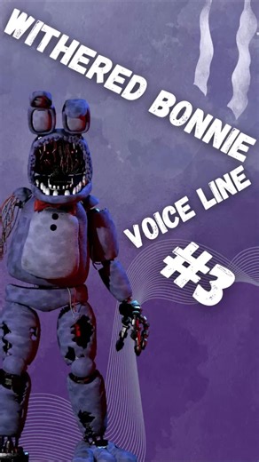 FNAF WITHERED BONNIE Voice Line #3 #fnaf #fivenightsatfreddys #fivenightsatfreddy #c4d #3d #shorts